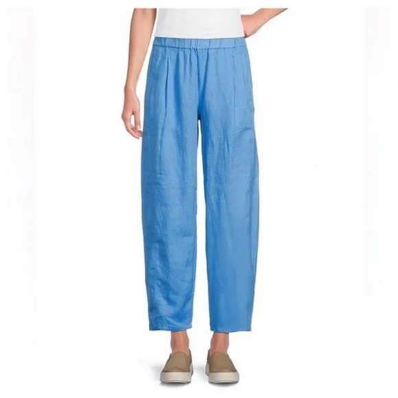 Eileen Fisher Pants - Eileen Fisher Sky Blue 100% Organic Linen Lantern Pant w/ Pockets